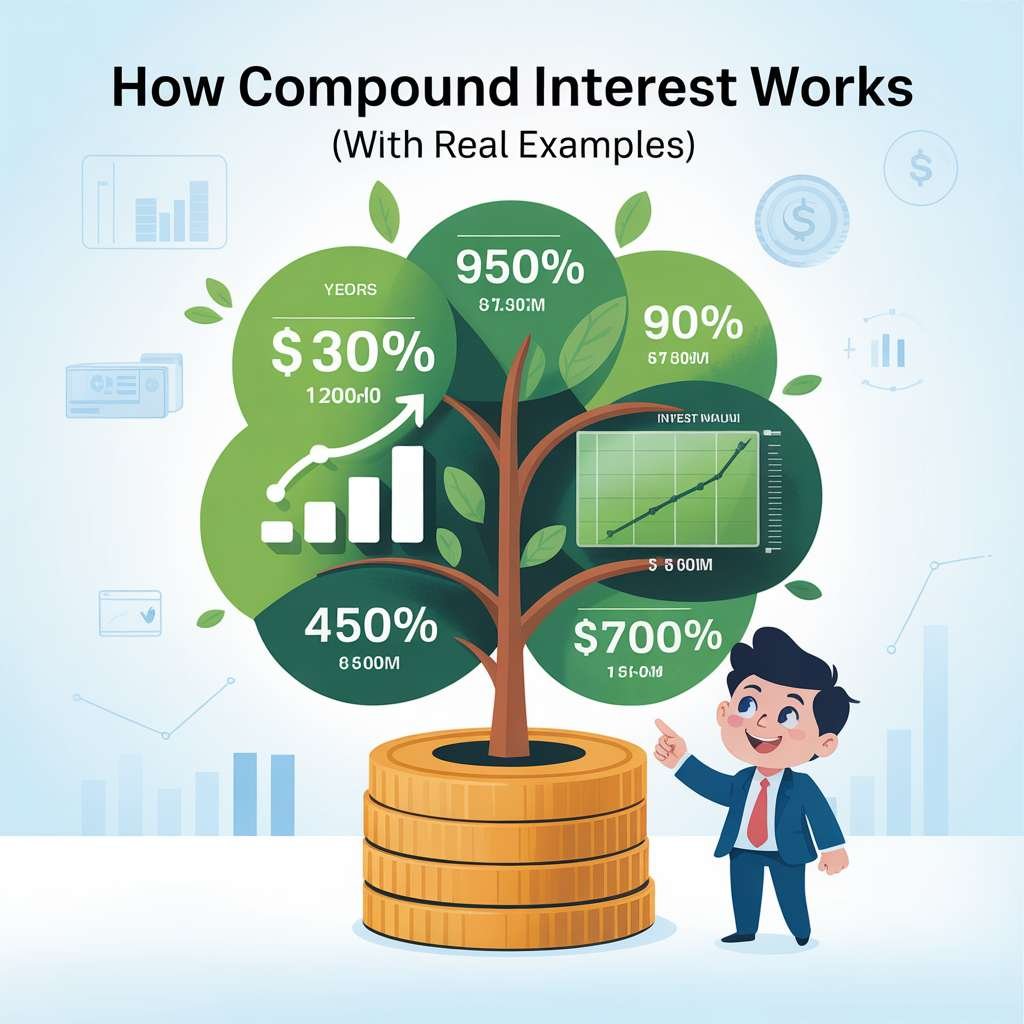 How Compound Interest Works: Simple Explanation With Real-Life Examples